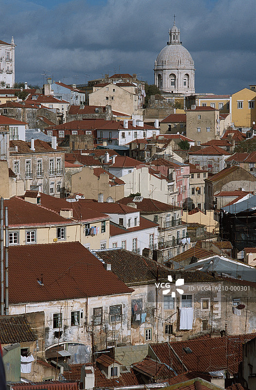 阿尔法玛的屋顶和圆顶图片素材