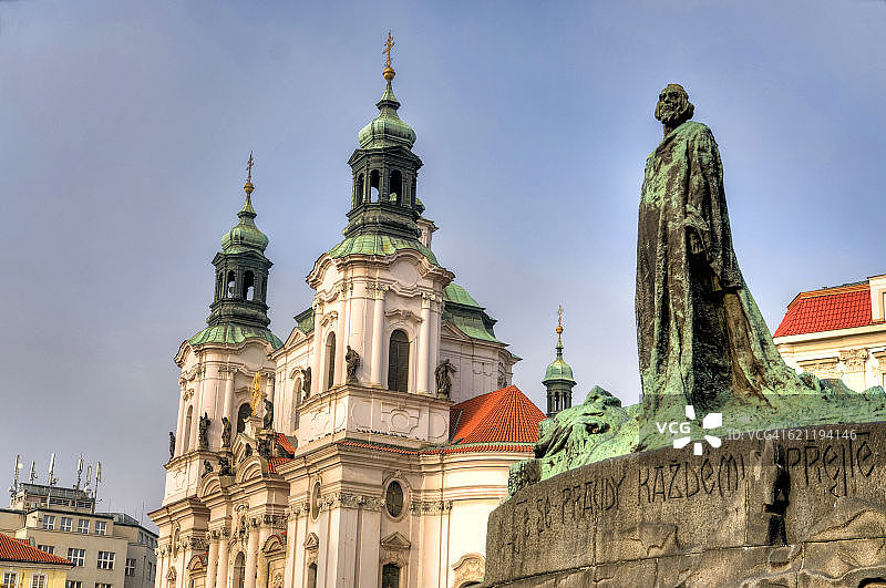 布拉格的扬·胡斯纪念碑图片素材