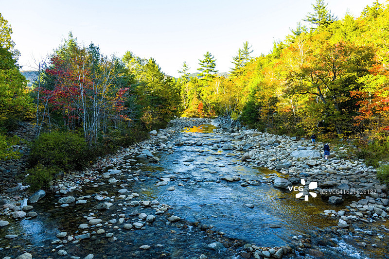 新罕布什尔州林肯市的白色山国家森林图片素材