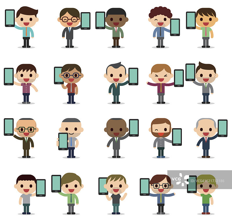 使用智能手机的人群图片素材