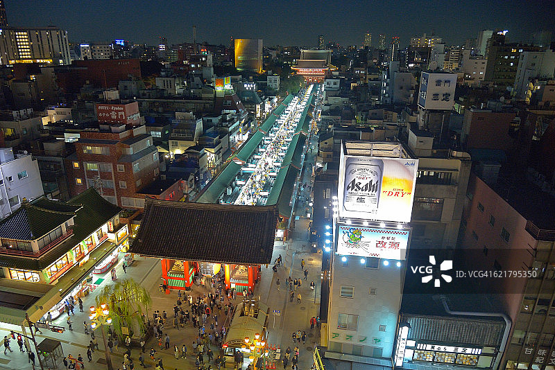 仲见世商店街鸟瞰图图片素材