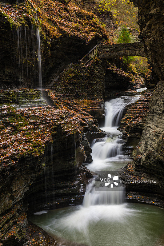 彩虹瀑布图片素材