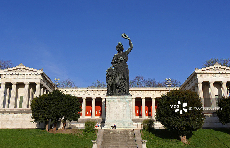 慕尼黑特蕾西娅高地巴伐利亚雕像图片素材