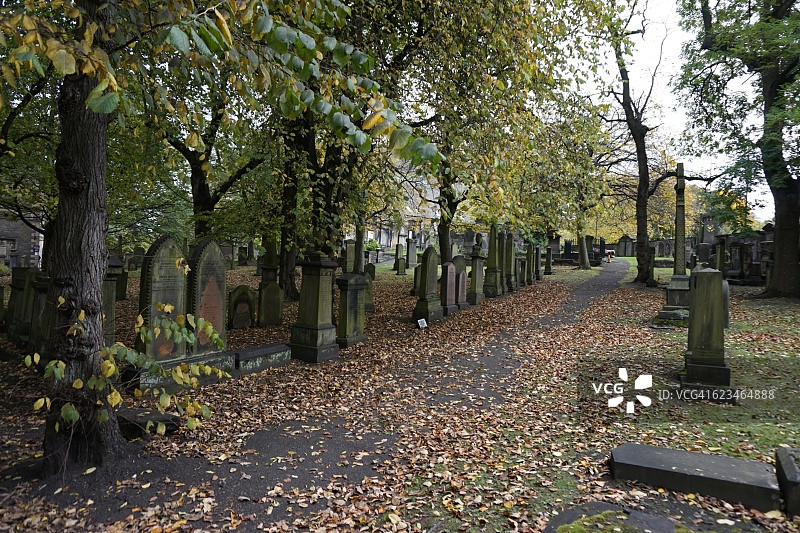 秋季的墓地，爱丁堡，苏格兰，英国图片素材