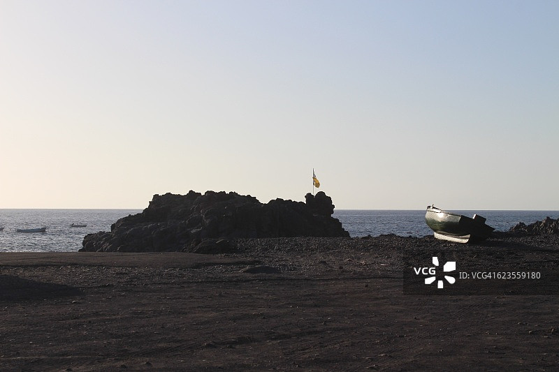 拉帕尔马岛蓬塔拉加海滩，加那利群岛图片素材