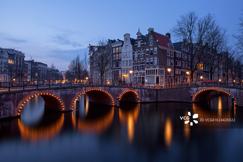 阿姆斯特丹日落景色图片素材