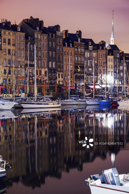 翁弗勒尔古老港池图片素材