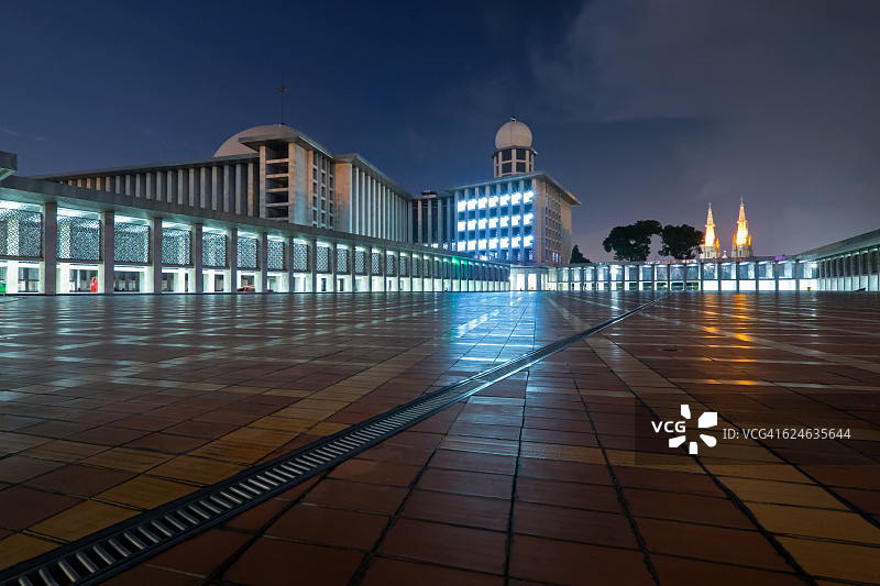 雅加达独立清真寺地标图片素材