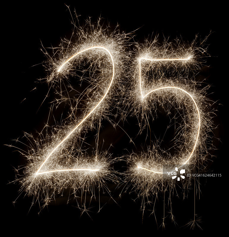 闪耀的25周年庆典数字图片素材