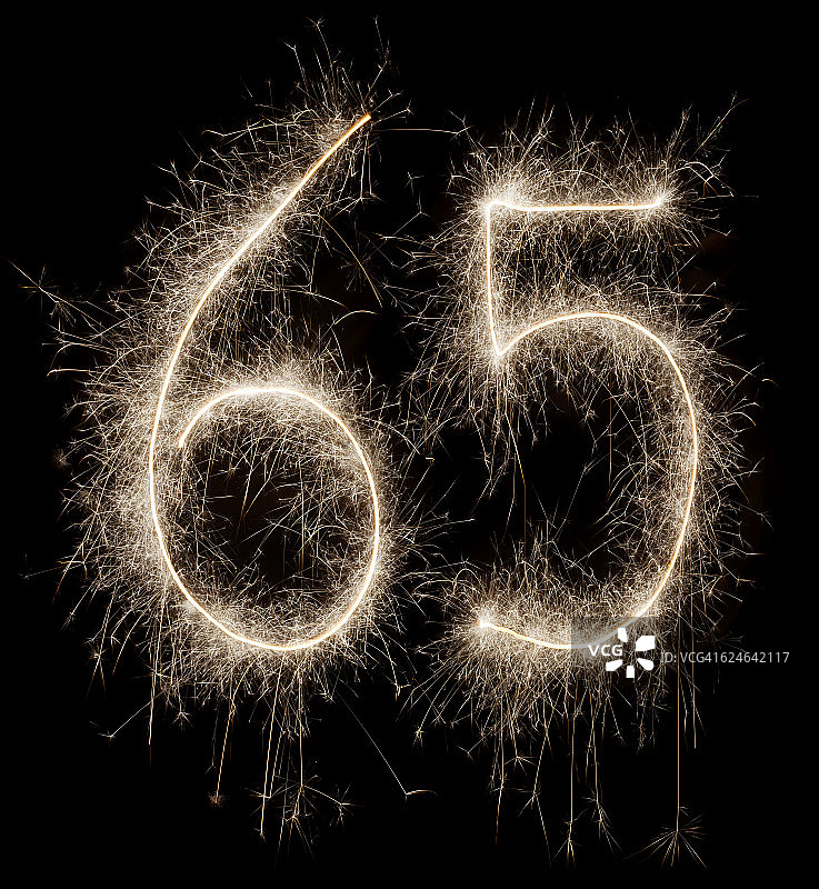 闪耀的65周年庆典数字图片素材