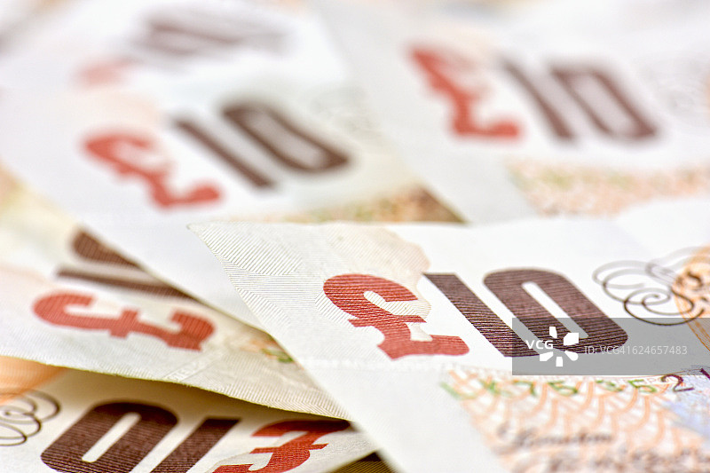 一堆十英镑的英镑图片素材