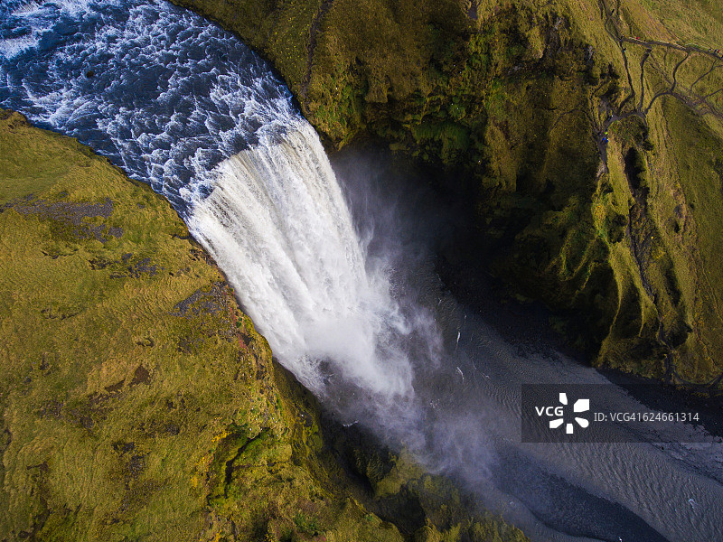 斯科加瀑布美景图片素材