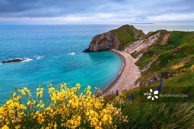 英国多塞特郡侏罗纪海岸的战争之子海滩图片素材