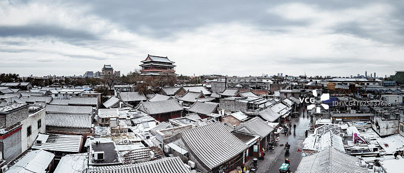 北京鼓楼雪景图片素材