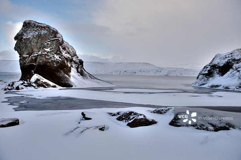 冰岛雷克雅内斯半岛克莱瓦湖图片素材