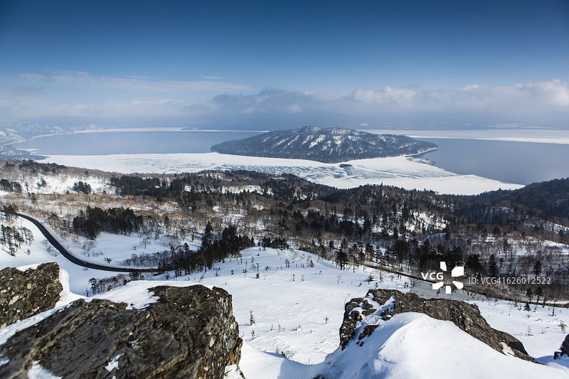 屈斜路湖景色图片素材