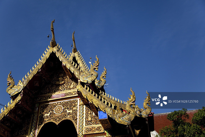 清迈的泰国寺庙图片素材