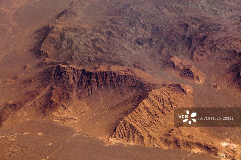 沙漠山脉航拍图片素材