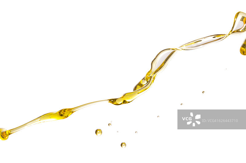 白色背景下的活跃油 Splash图片素材