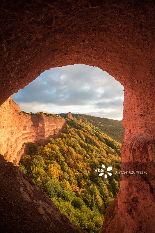 西班牙莱昂的古罗马矿图片素材