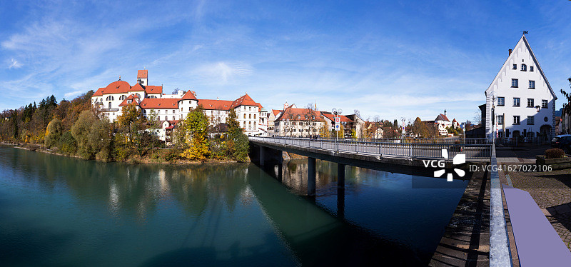菲森天际线全景（巴伐利亚，德国）图片素材