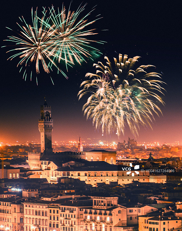 佛罗伦萨旧宫烟花图片素材