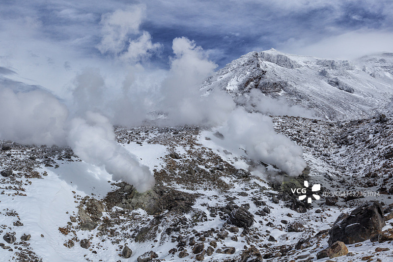 旭岳初雪图片素材