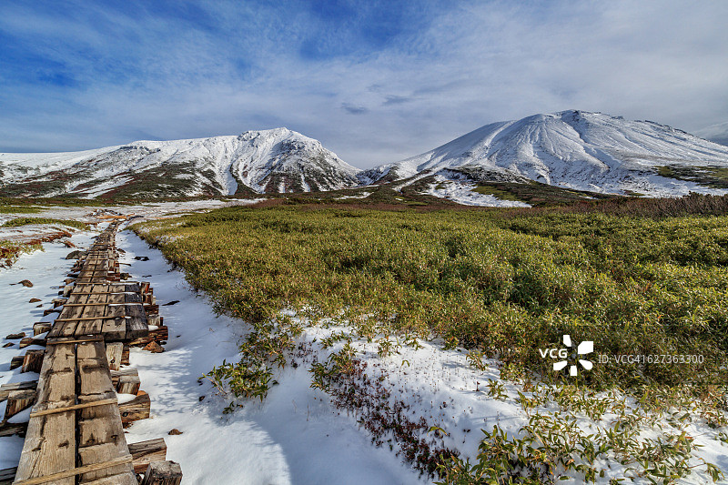 旭岳初雪图片素材