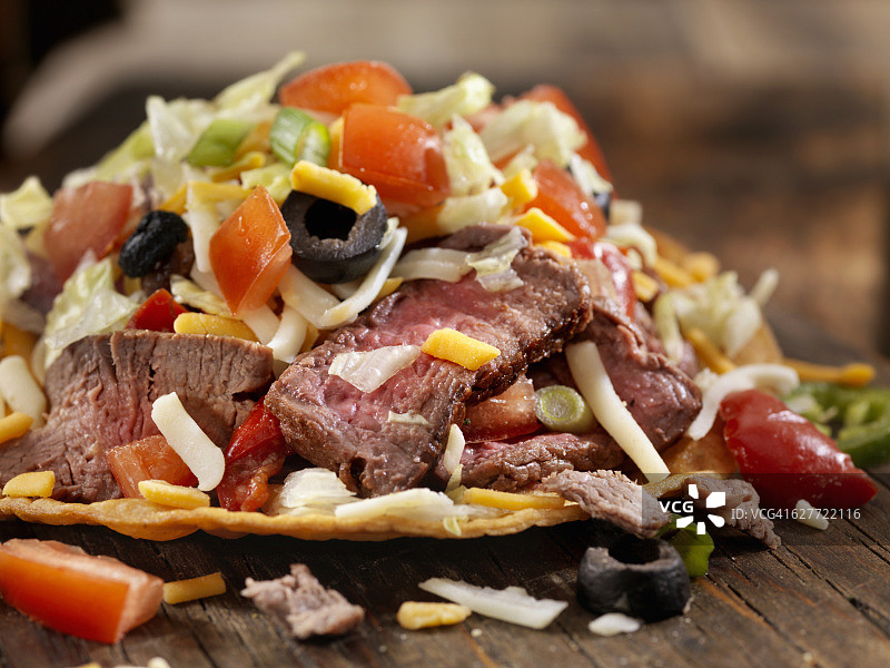 牛排奶酪玉米饼图片素材