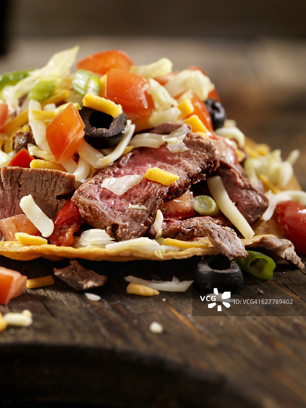 牛排奶酪玉米饼图片素材