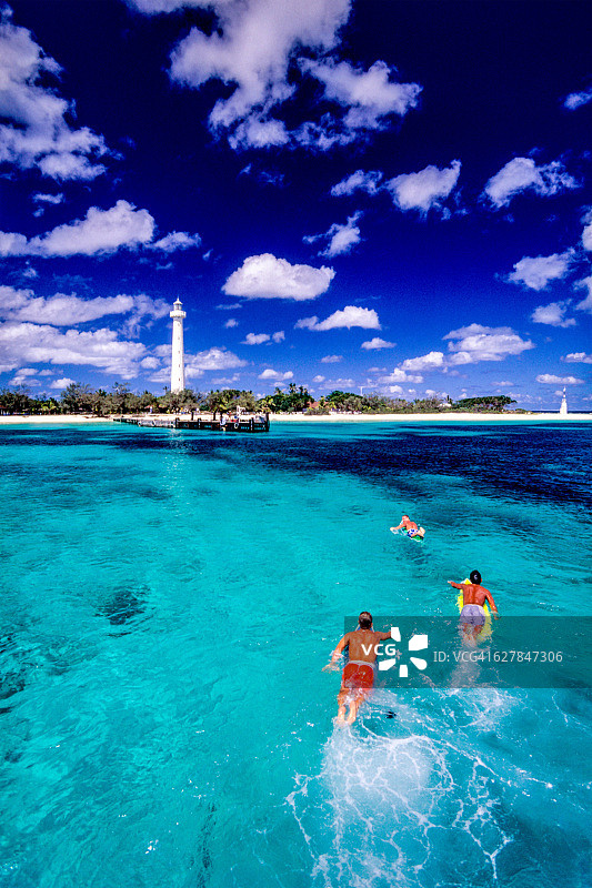 阿梅代岛和灯塔图片素材