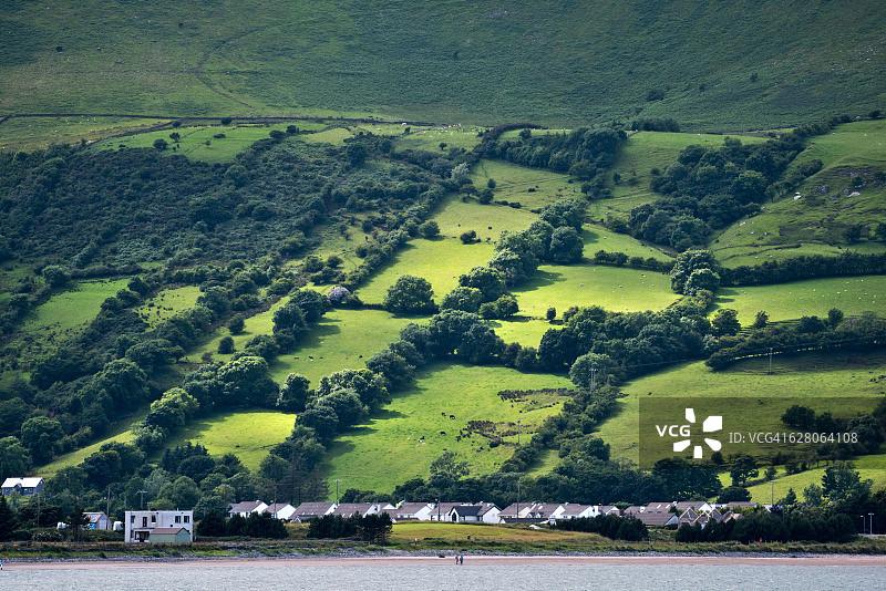 北爱尔兰安特里姆郡格伦阿里夫连绵风景图片素材
