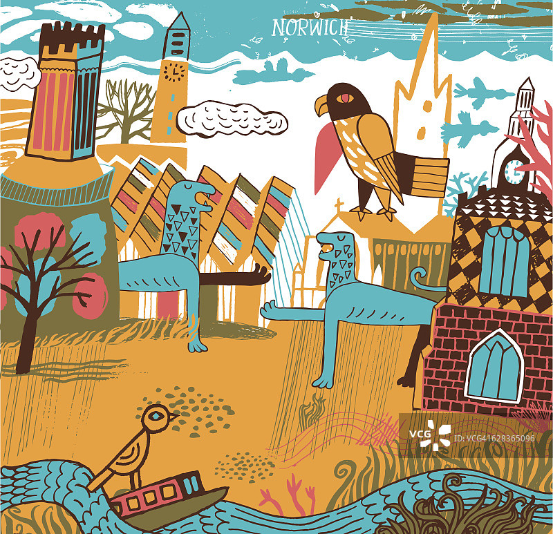 英国诺福克郡的诺威奇图片素材