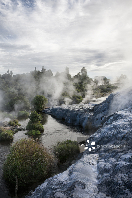 新西兰罗托鲁瓦怀卡雷瓦雷瓦地热公园图片素材