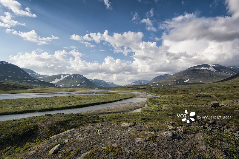 瑞典北部的苔原景观图片素材