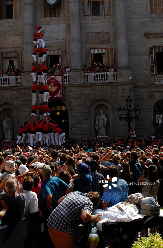 传统人类叠塔（加泰罗尼亚）图片素材