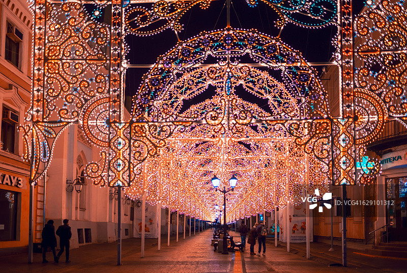 莫斯科冬季圣诞节图片素材