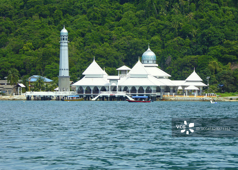 马来西亚停泊岛大清真寺图片素材