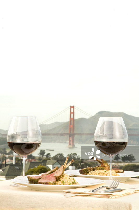 旧金山户外用餐图片素材