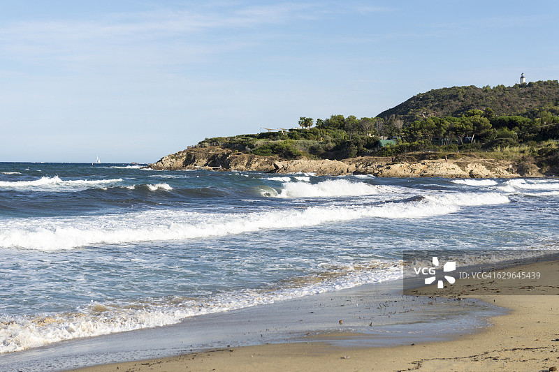 法国圣特罗佩海滩图片素材