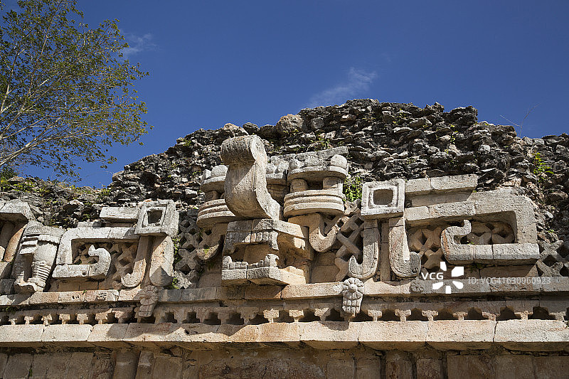 查克面具（雨神），宫殿，拉布纳，玛雅遗址图片素材