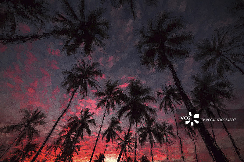 Puuhonua O Hnaunau国家历史公园的日出图片素材