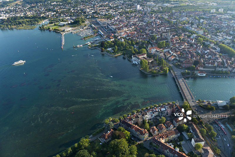 德国博登湖康斯坦茨鸟瞰图片素材