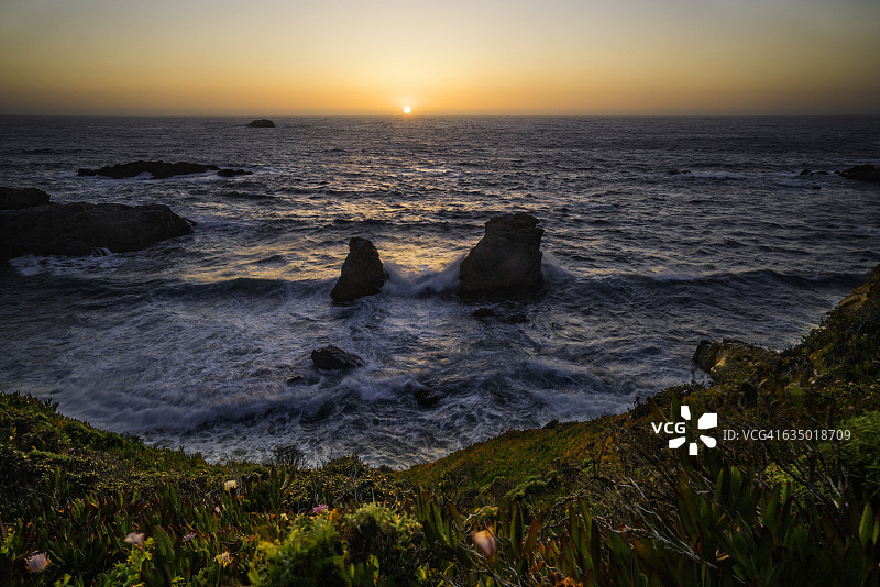大苏尔日落图片素材