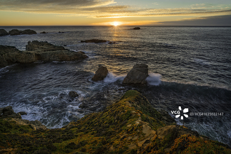 索伯拉内斯湾的日落图片素材