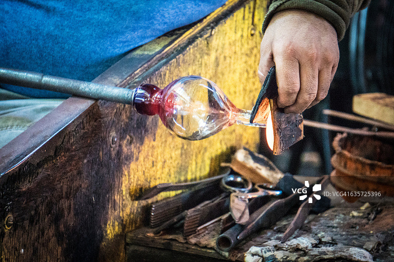 玻璃吹制工厂图片素材