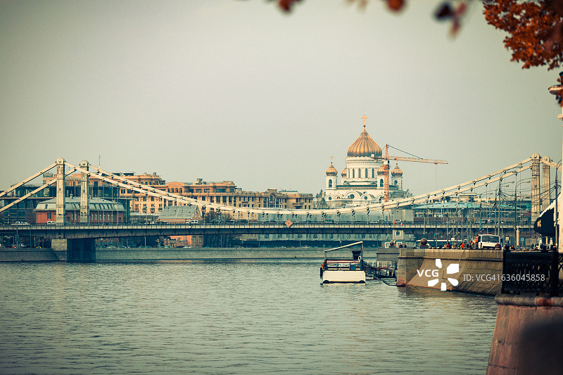 从高尔基公园看到的俄罗斯城市现代建筑图片素材