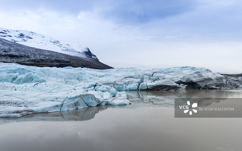 斯维纳冰川，冰岛的冰川泻湖图片素材