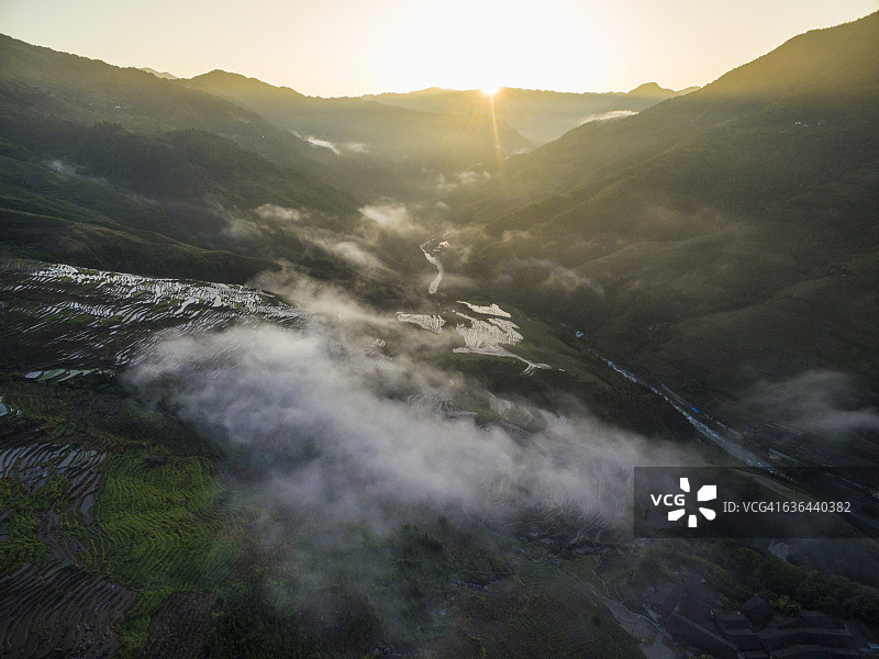 桂林龙胜龙脊梯田图片素材