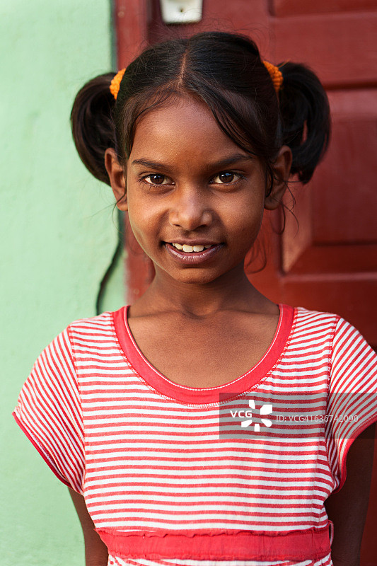 斯里兰卡少女画像图片素材